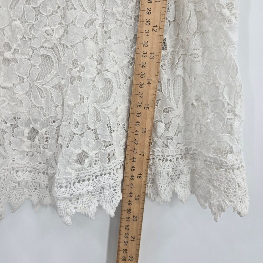 Arden B Women Y2K Boho Coastal Cowgirl Festival Romantic Lace Scalloped Hem L - Picture 9 of 9